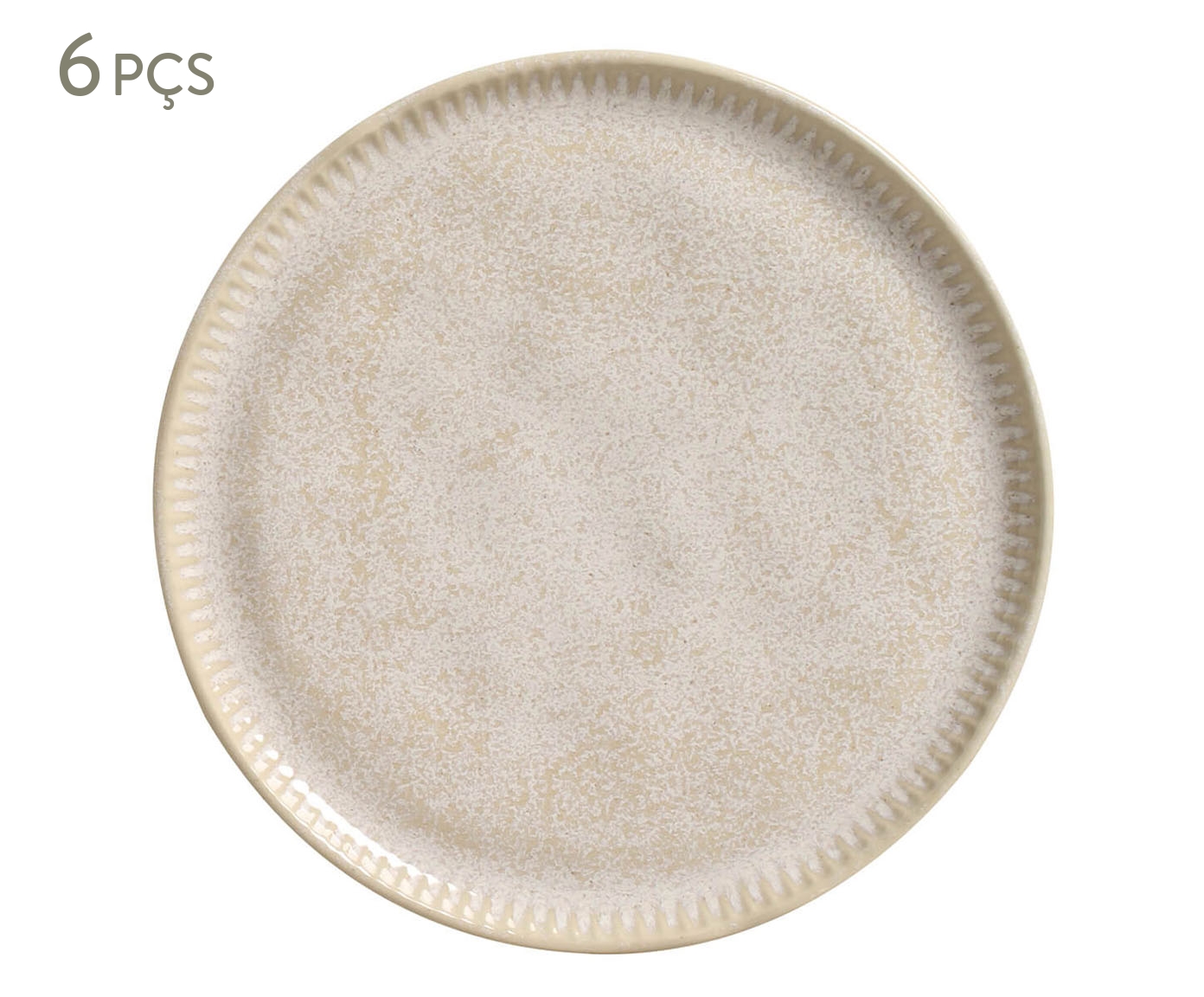 Jogo de Pratos para Sobremesa Linhas Latte Cru - image 0