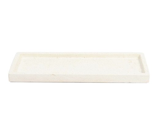 Bandeja Retangular Stone Classic Branco image number 0