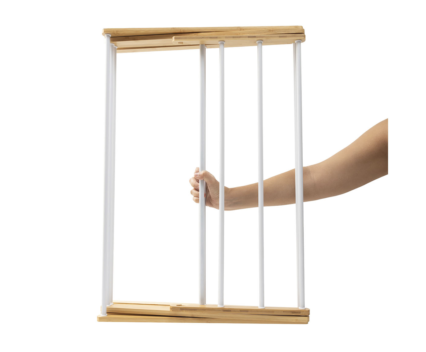 Varal Vertical Andares em Bambu Simplo Branco image number 1