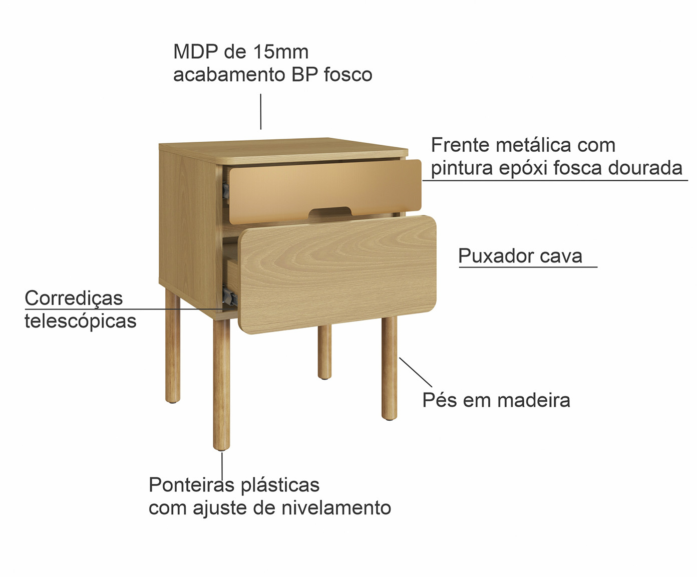 Mesa de Cabeceira Hanover image number 4