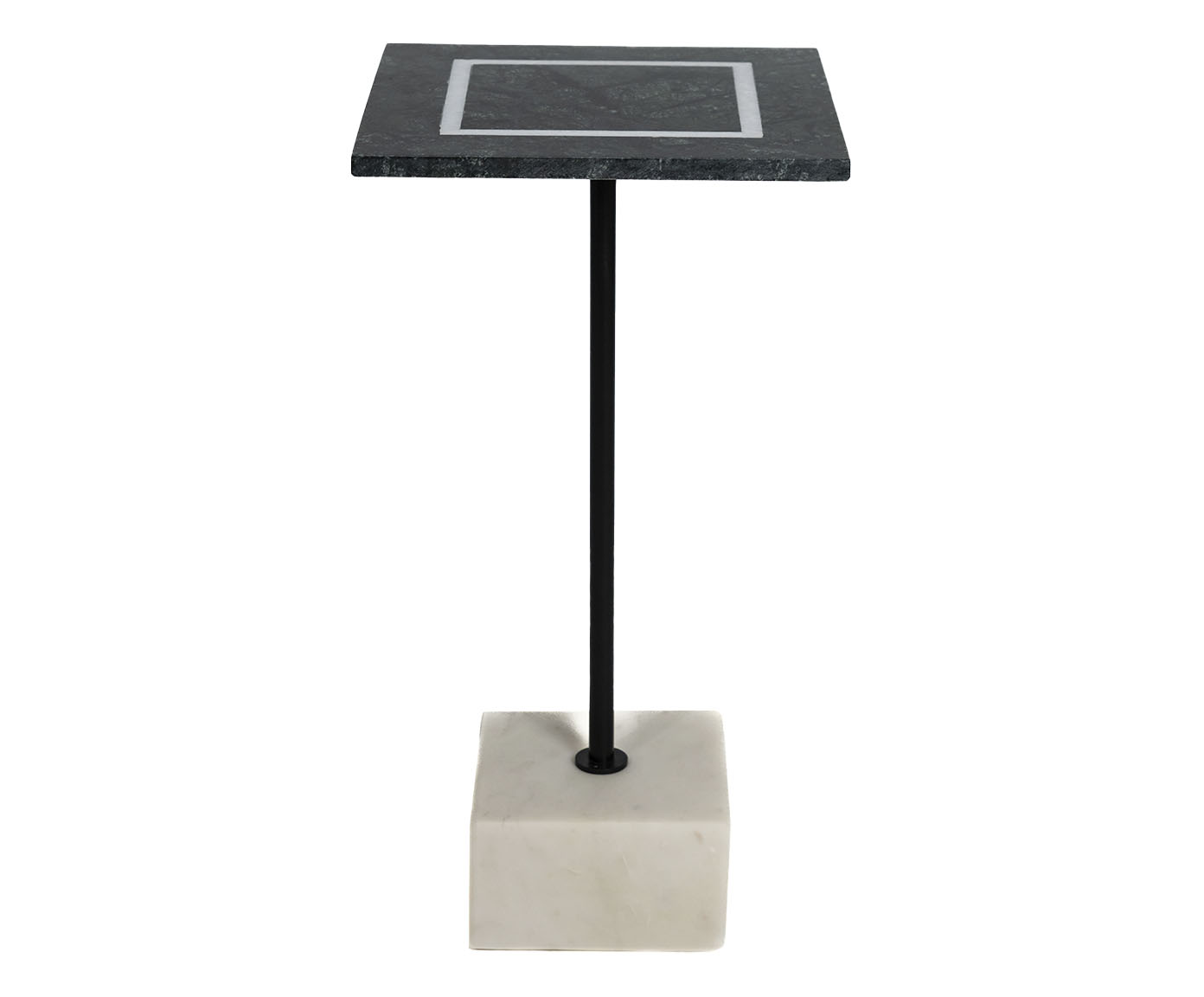 Mesa Lateral Cheslav Preto Esverdeado e Branco - image 0