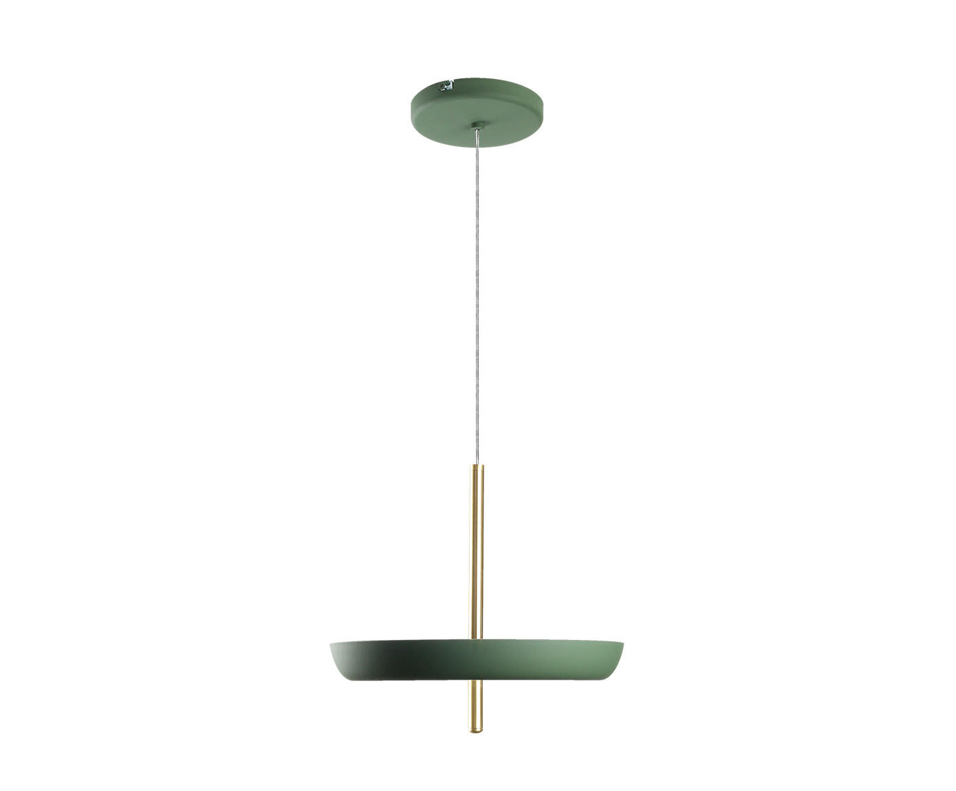 Pendente Dalu Indireto Bivolt - Verde e Dourado Escovado image number 2