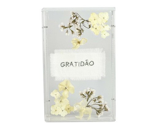 Acr&iacute;lico Decorativo Gratid&atilde;o Branco image number 0