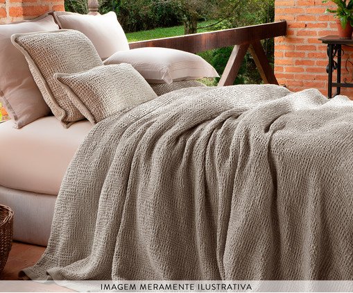 Jogo de Cobre-Leito Jacquard Linen Favo image number 1