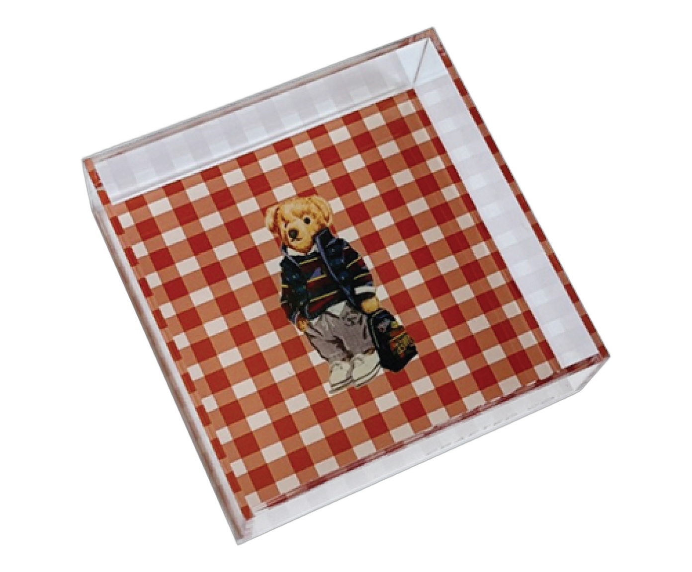 Bandeja Teddy Vichy Terracotta image number 0