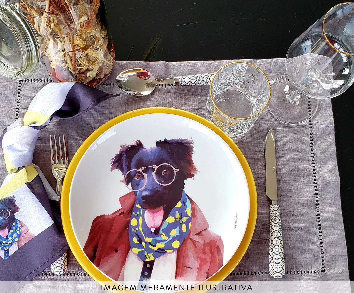 Prato de Porcelana Vira Lata Fashion Dog Ii image number 5