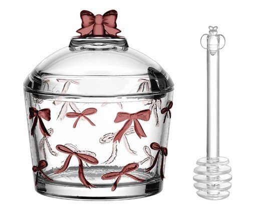 Meleira com Pegador em Cristal Ecol&oacute;gico Belle Ros&eacute; Vintage - image 0