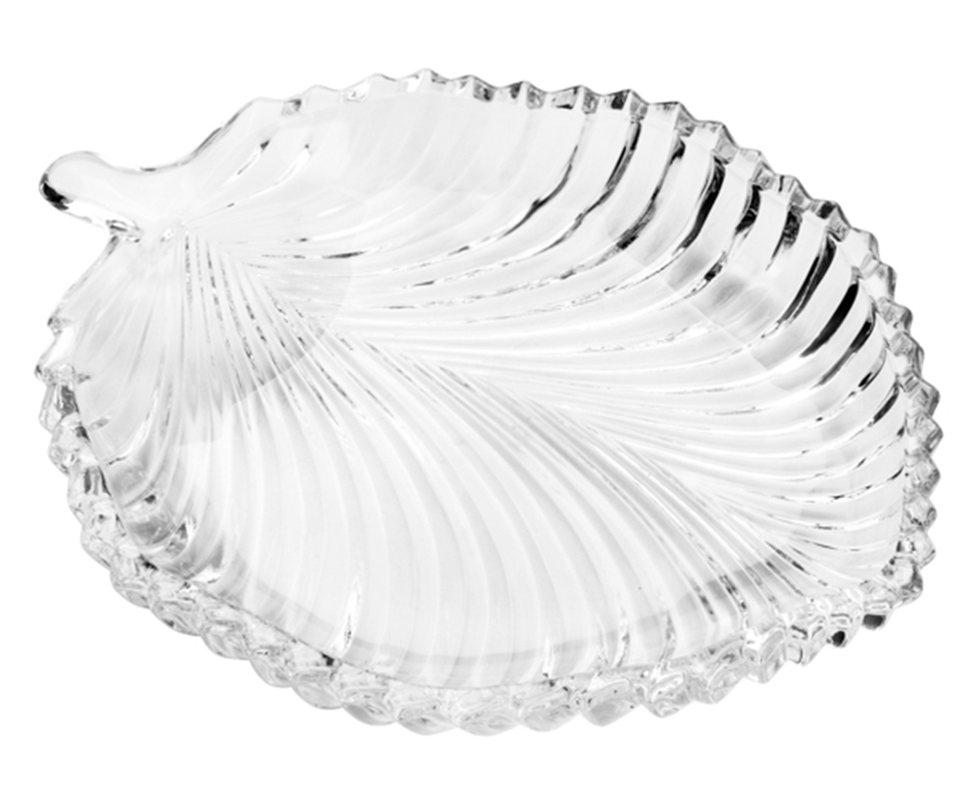Prato Decorativo em Cristal Leaf image number 1