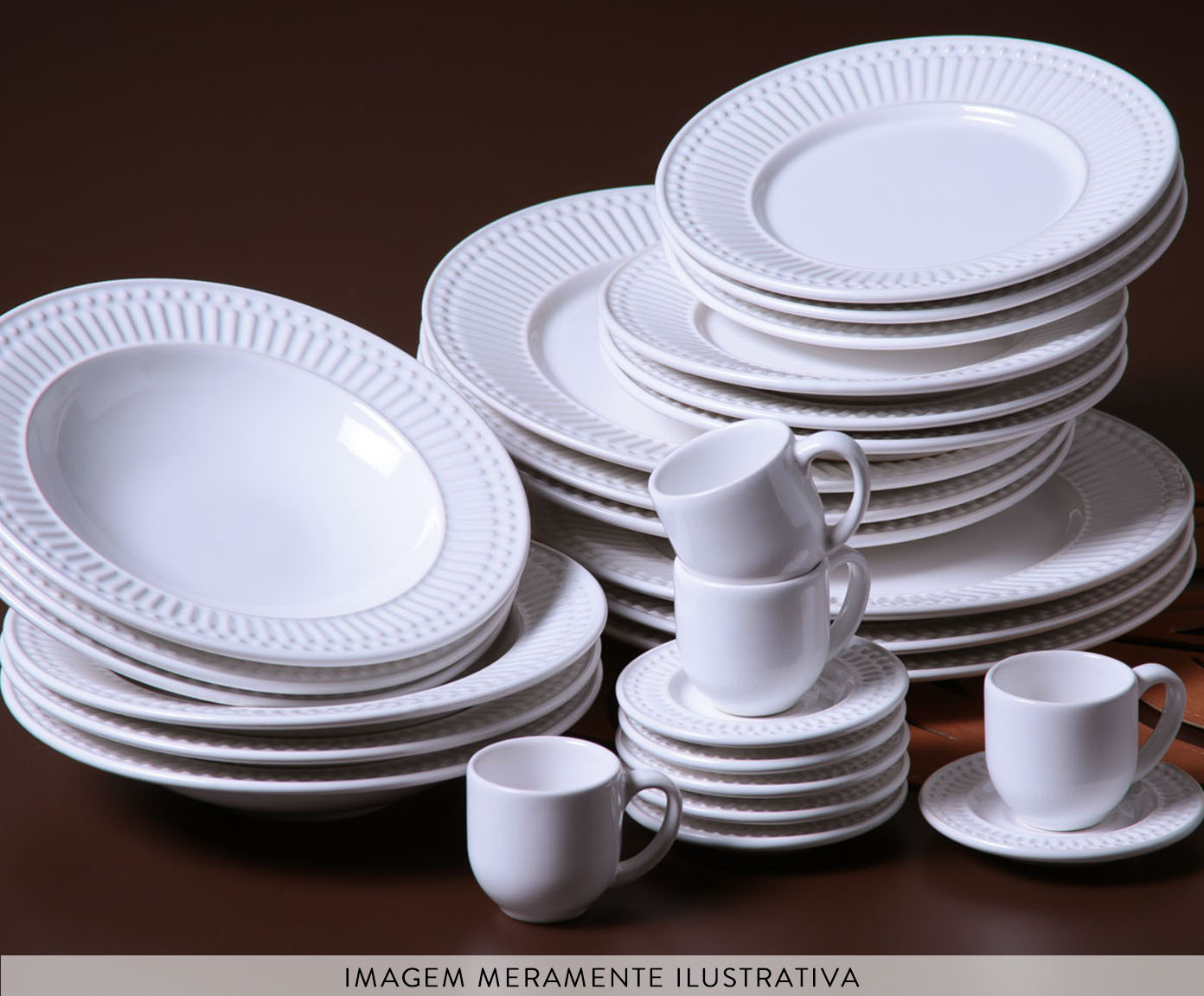 Aparelho de Jantar Branco Roma 30 pe&ccedil;as image number 8