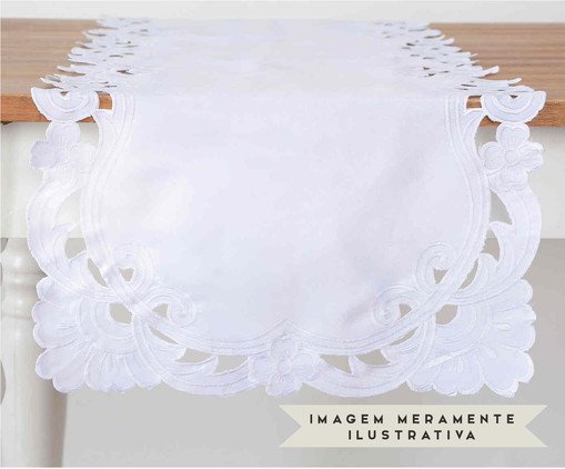 Caminho de Mesa Faith - Branco image number 1