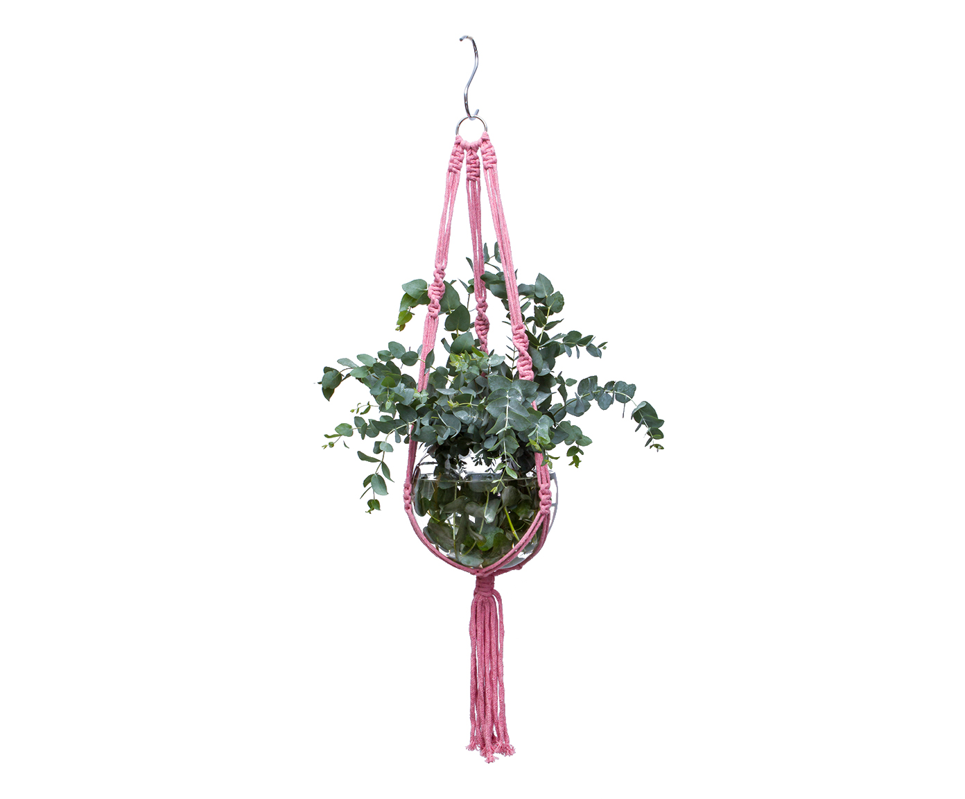 Hanger em Macram&ecirc; Clean Rose image number 1