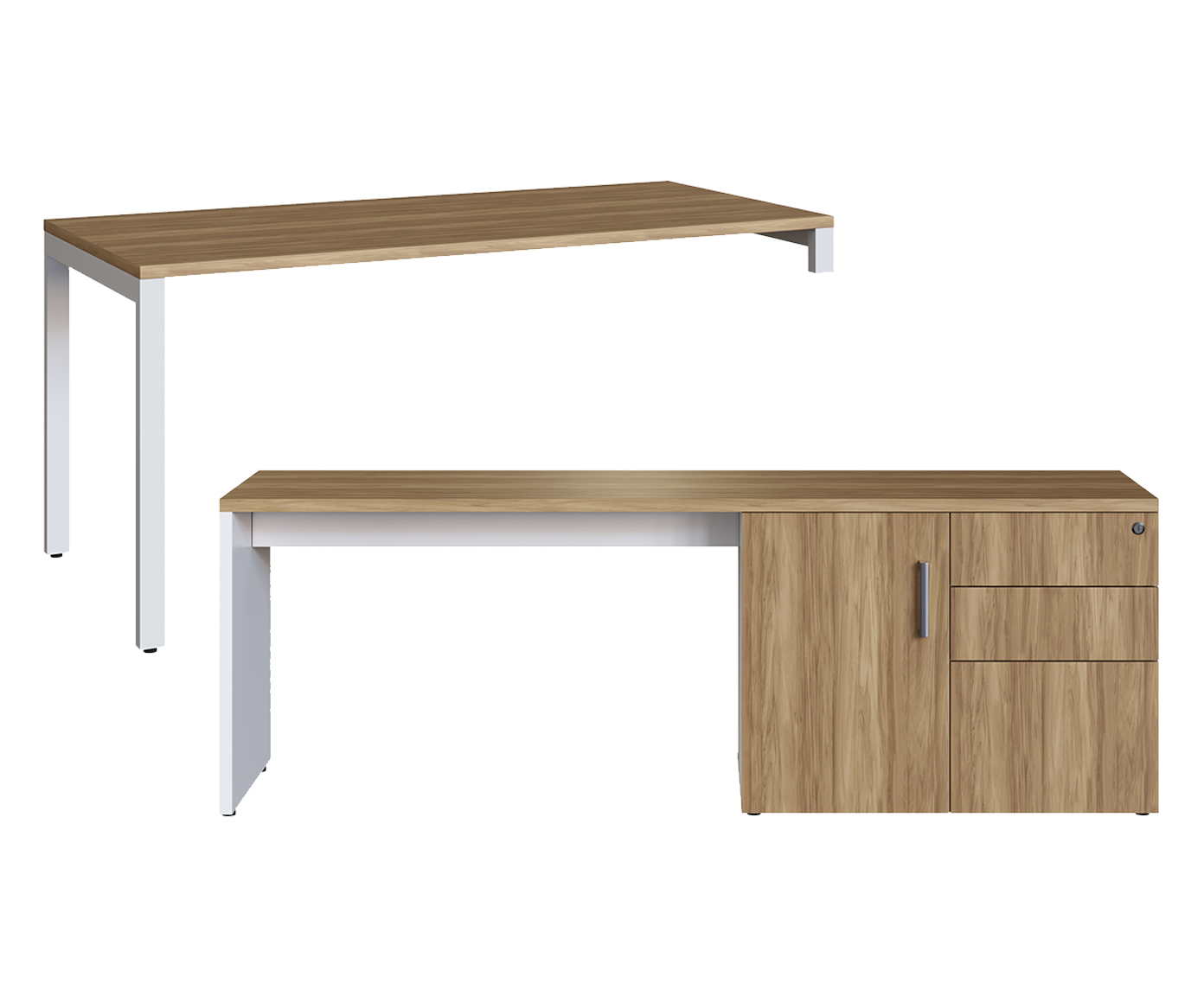 Conjunto Mesa Escrit&oacute;rio e Balc&atilde;o  - Branco image number 1
