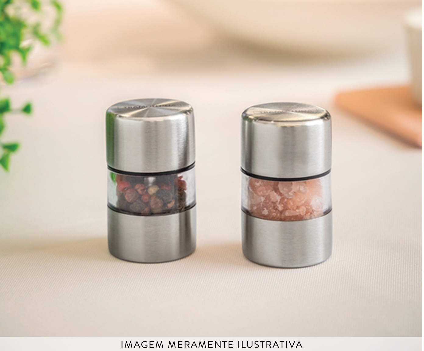 Conjunto de Moedores de Sal e Pimenta Vinci - Prata - image 1
