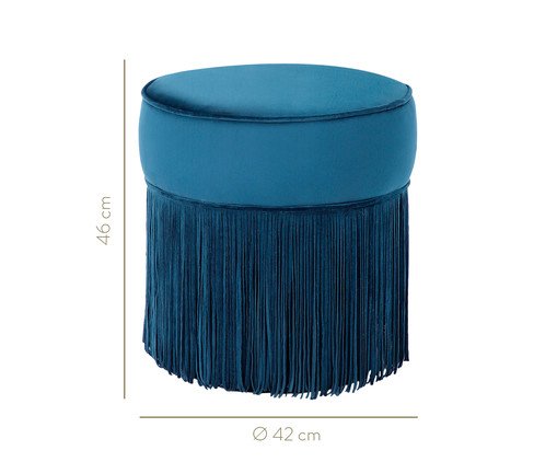 Puff Franja Simples - Azul image number 7