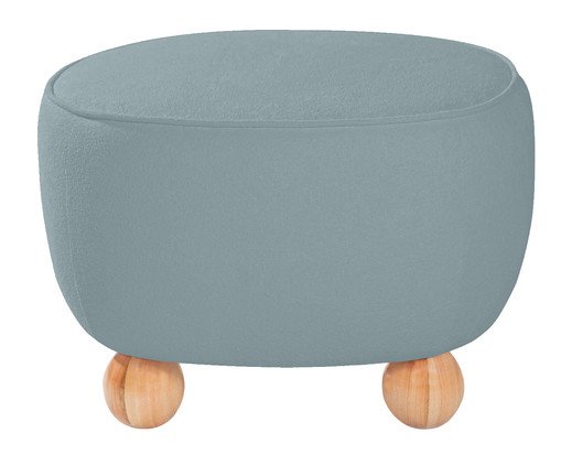 Puff Ball Feet em Boucle Aveludado Azul image number 2