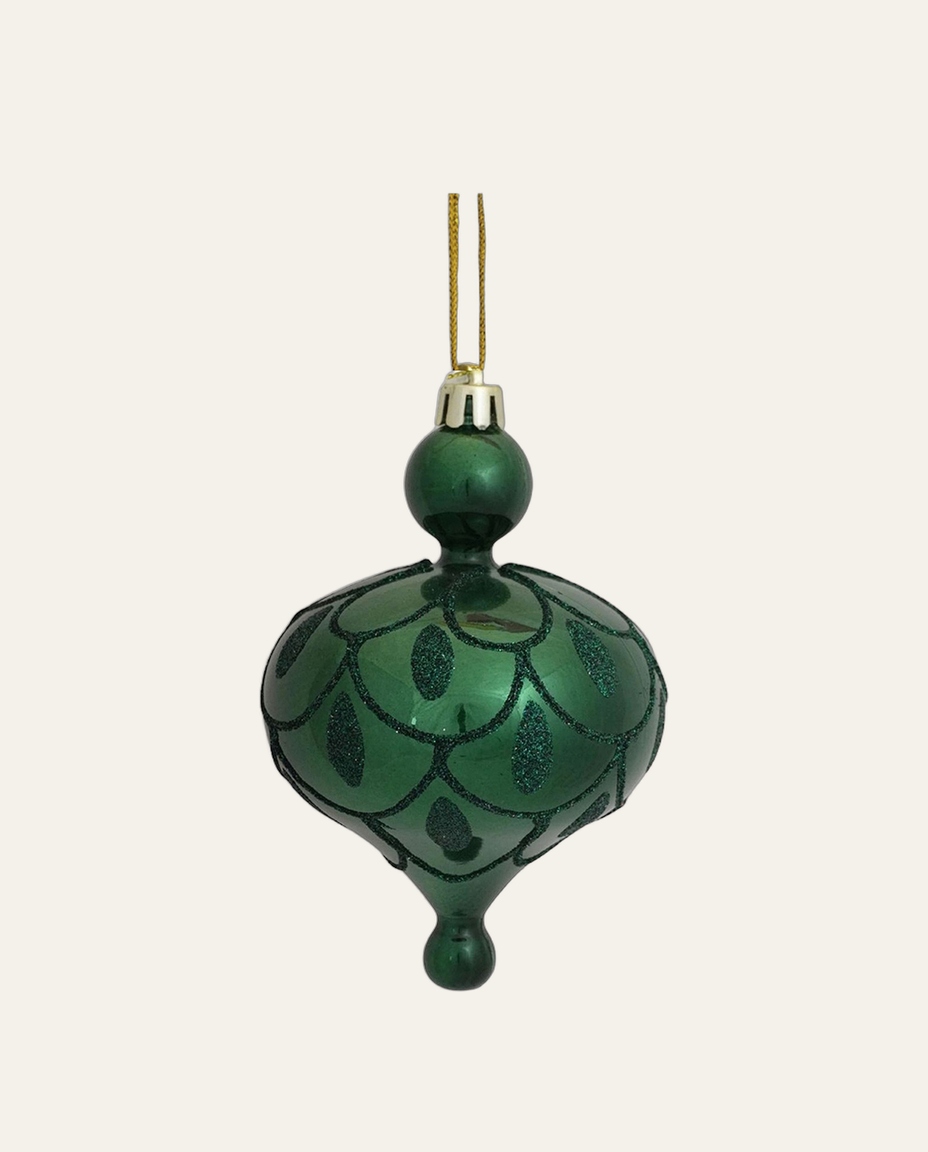 Enfeite Natalino Gota Cetim Verde - image 0