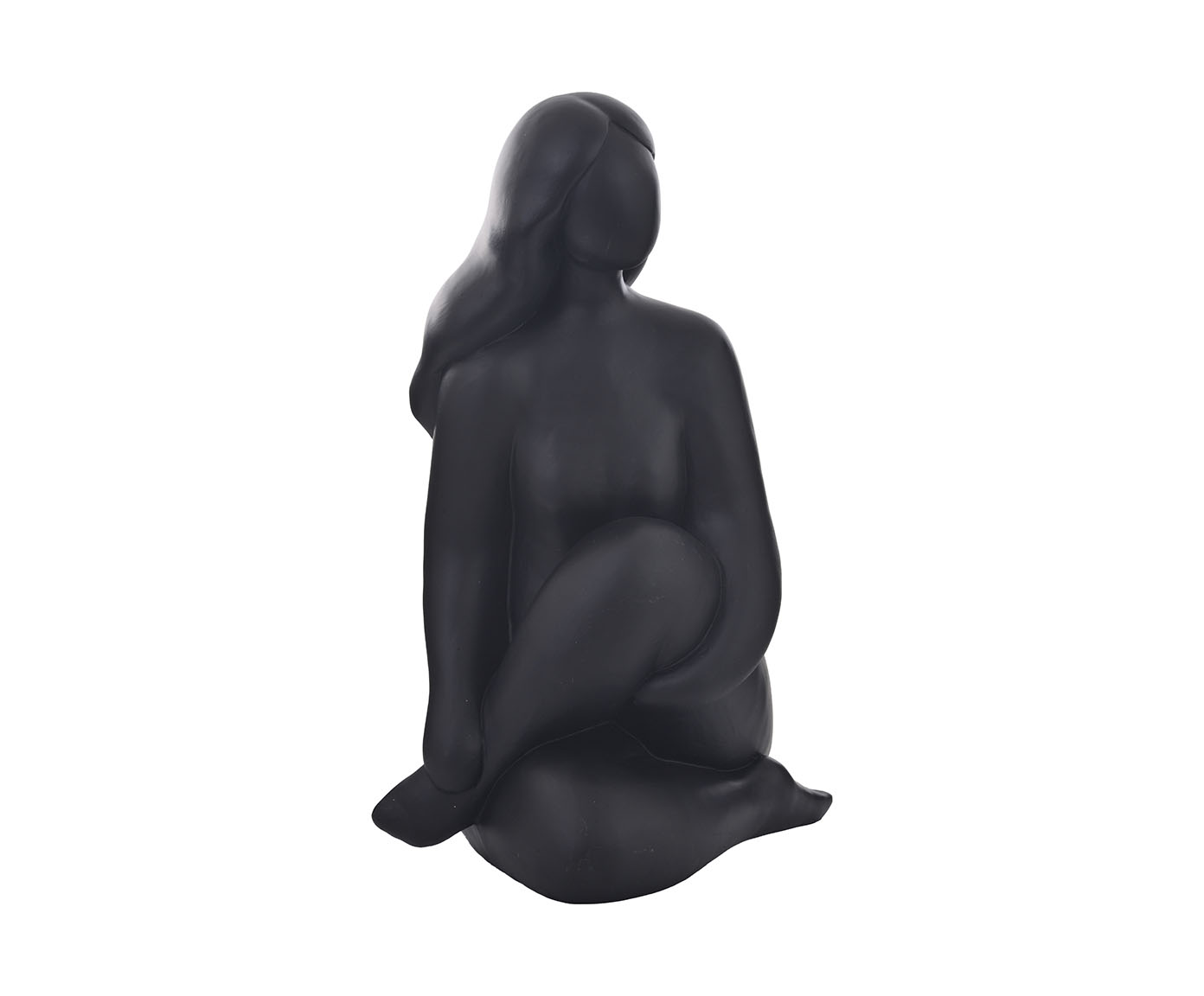 Escultura em Resina Femme Assise - Preta image number 1