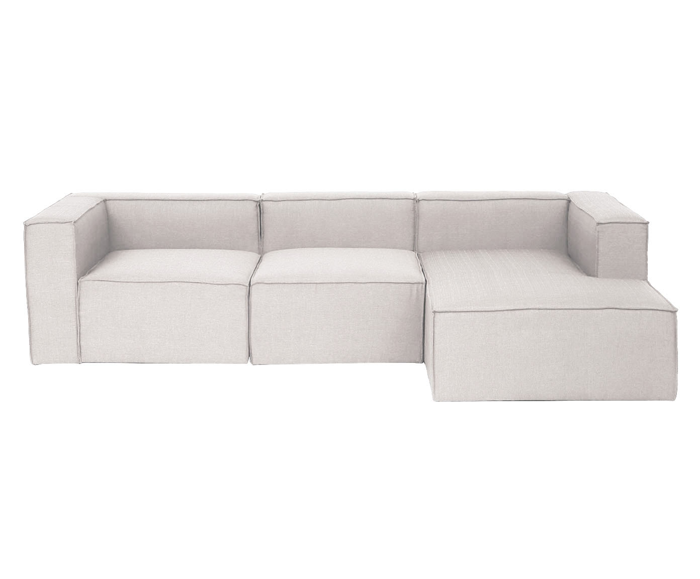 Sof&aacute; 3 M&oacute;dulos Chaise Direito Mensa Fendi - image 0