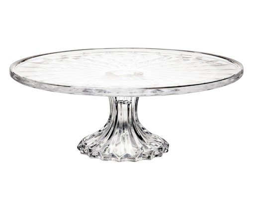 Prato para Bolo em Cristal Diamond Transparente image number 1