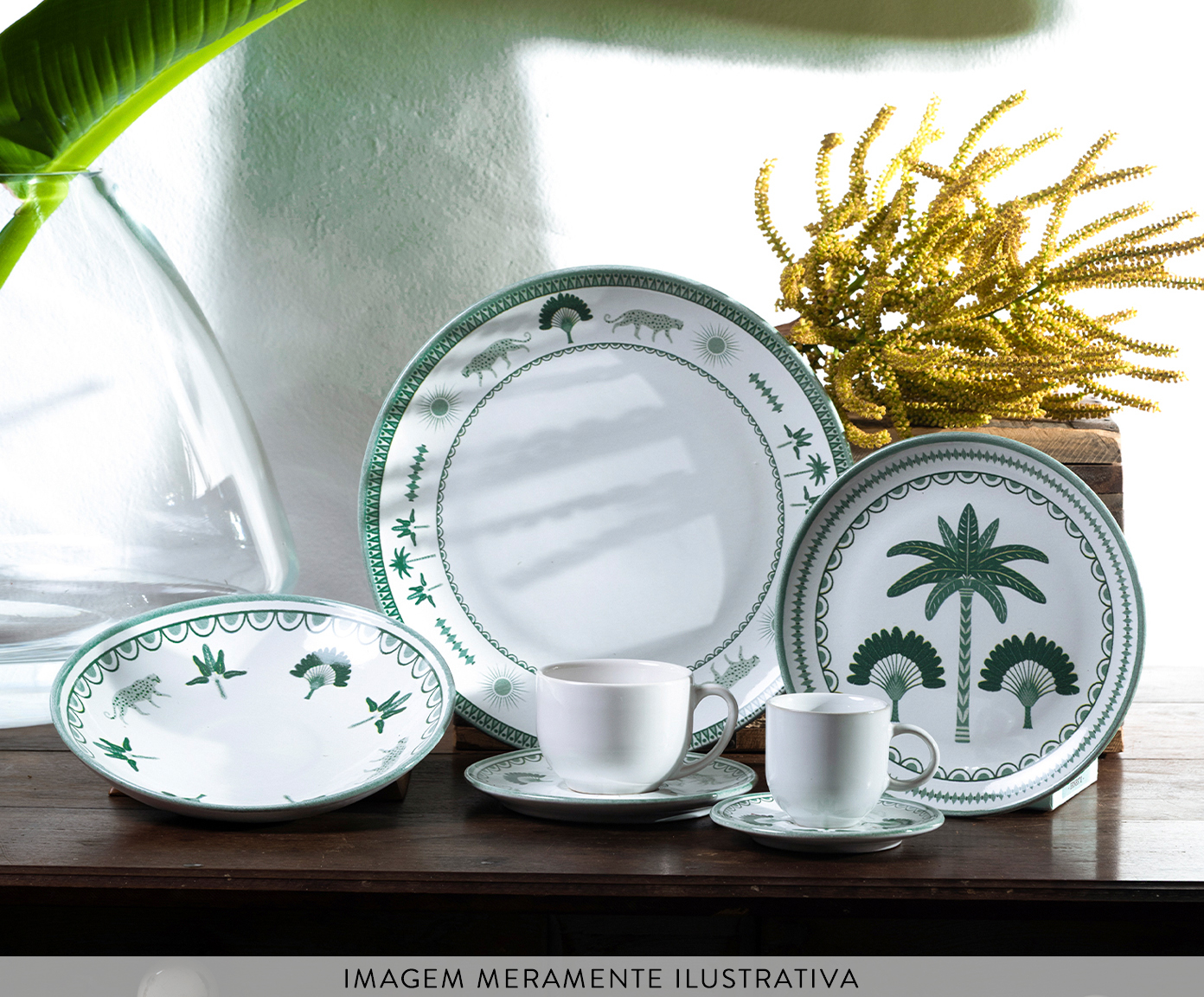 Jogo de X&iacute;caras para Ch&aacute; Coup Stoneware Ex&oacute;tica Floral image number 2