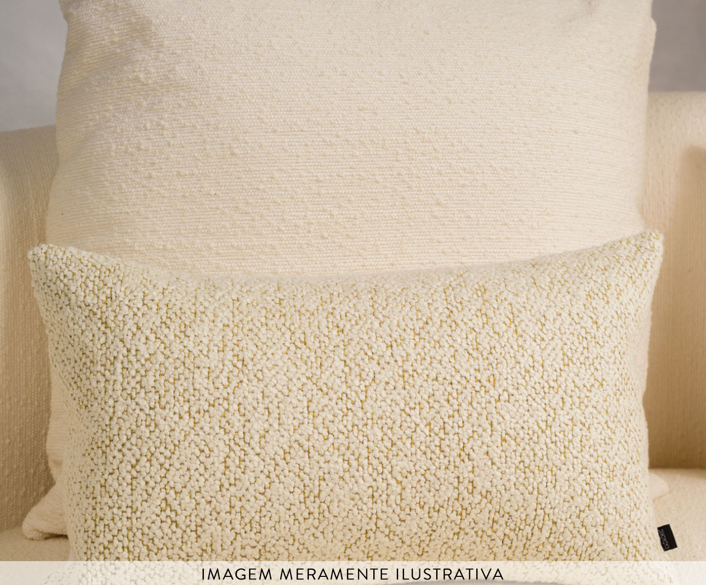 Almofada Boucle Retangular - Off White image number 4