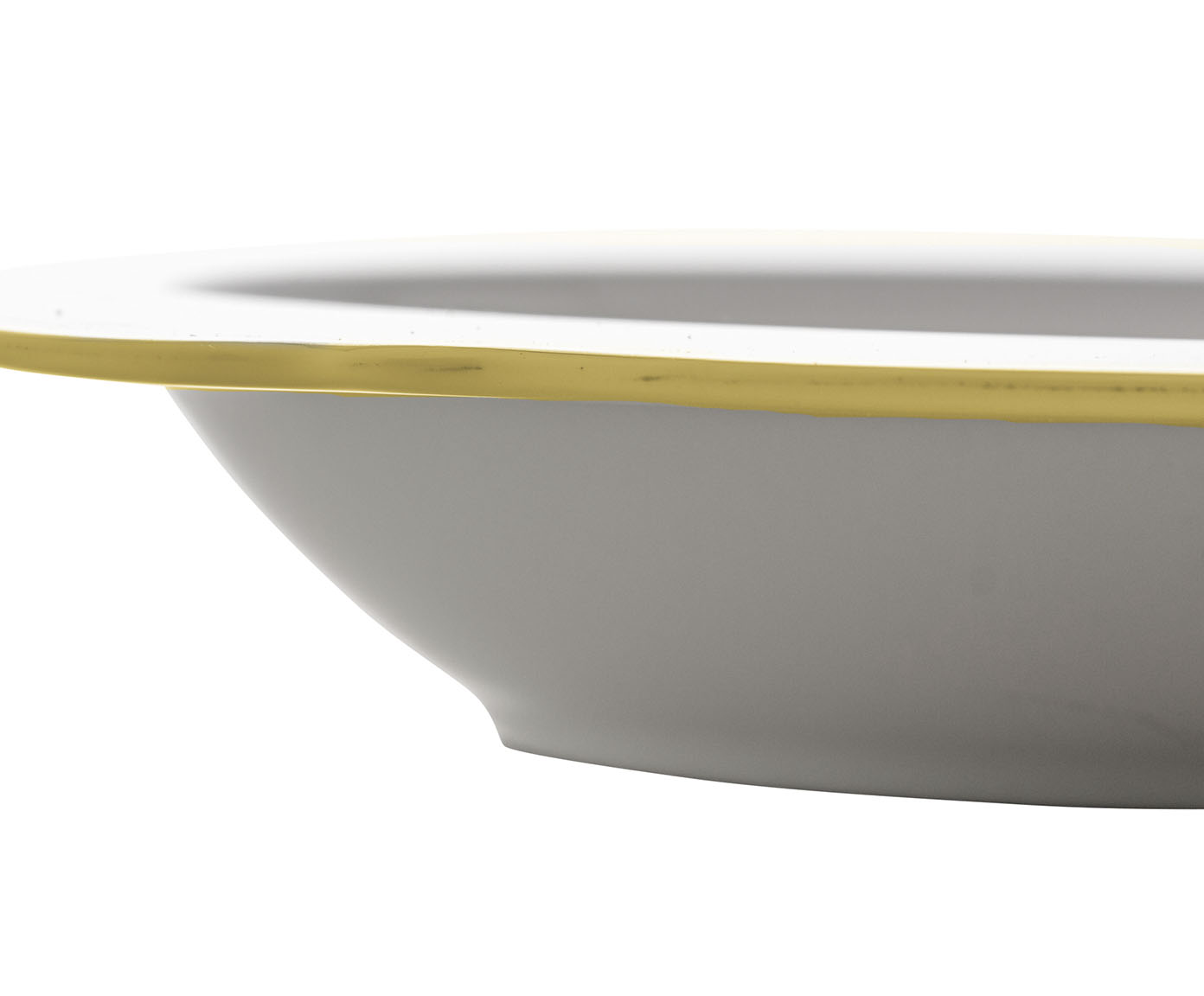 Jogo de Pratos Fundos Maldivas com Fio Dourado image number 2