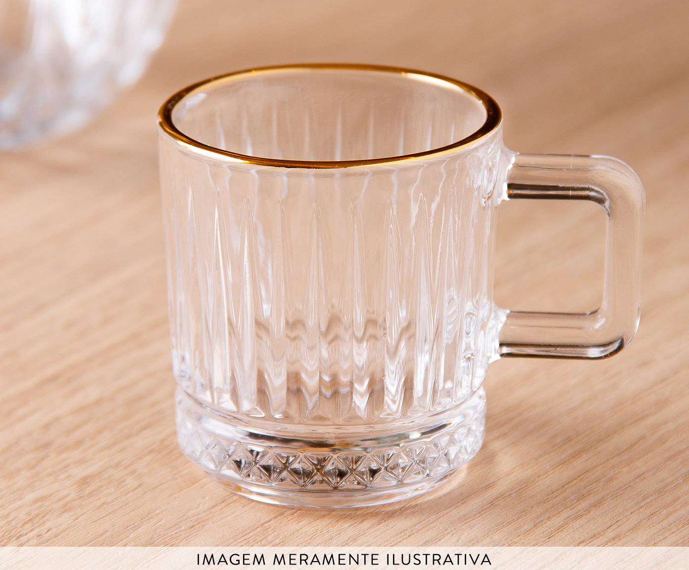 X&iacute;cara para Caf&eacute; com Fio Dourado Deli Diamond image number 2