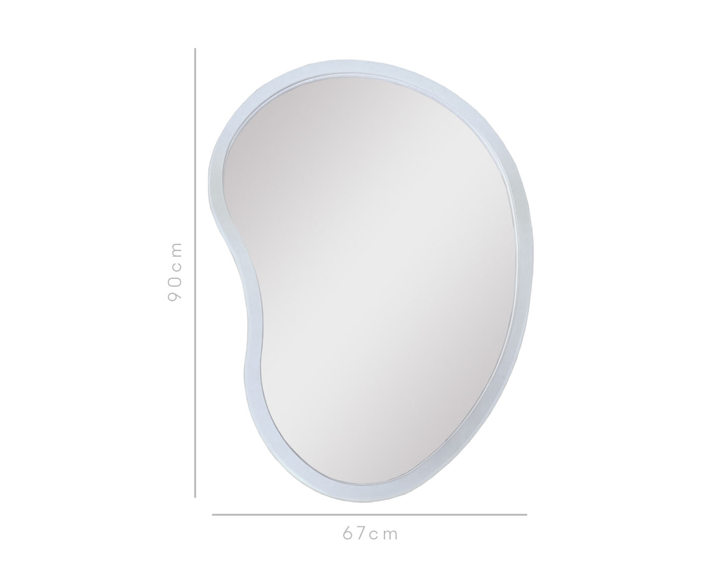 Espelho de Parede Egg Org&acirc;nico Branco image number 3