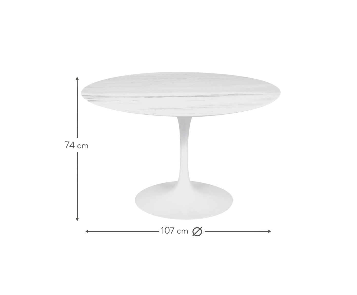 Mesa Saarinen Redonda Espirito Santo Base Branca image number 4
