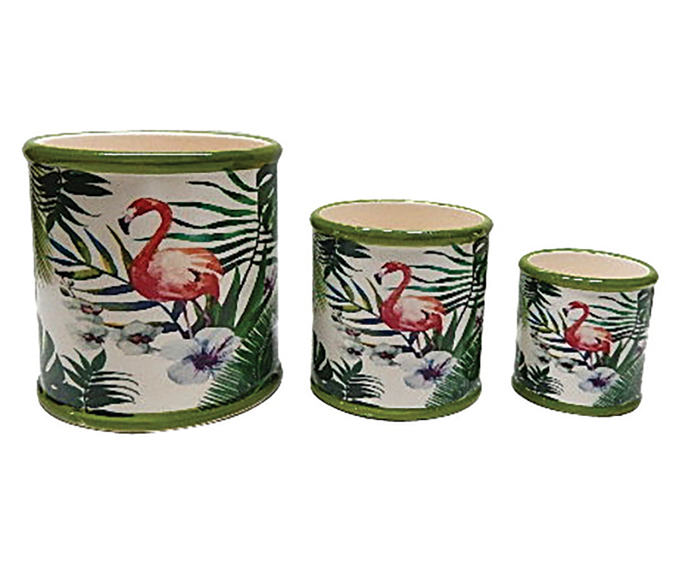 Jogo de Cachepots Flamingo Jessy image number 0
