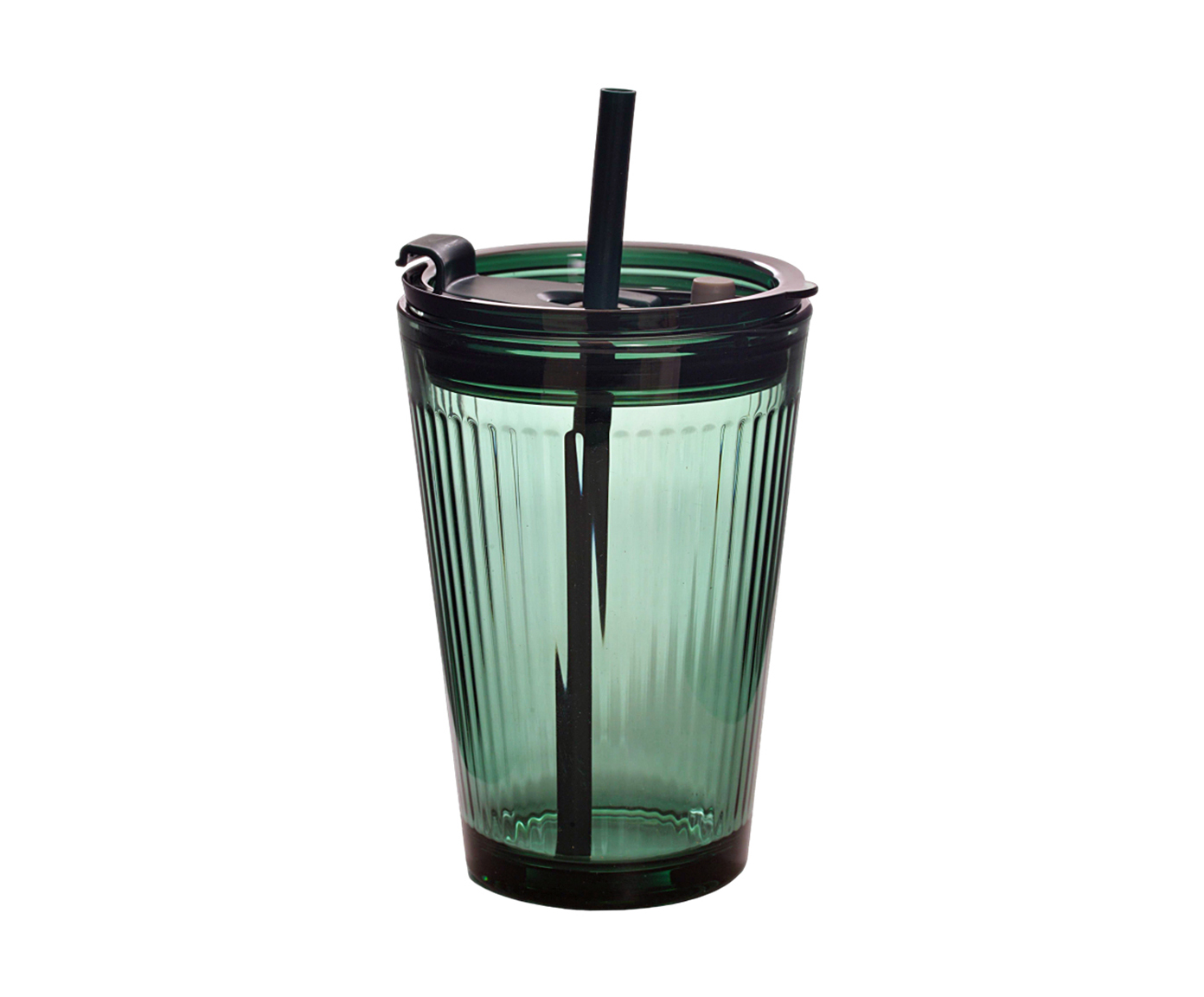 Copo com Tampa e Canudo Enjoy Verde - 450 ml image number 0