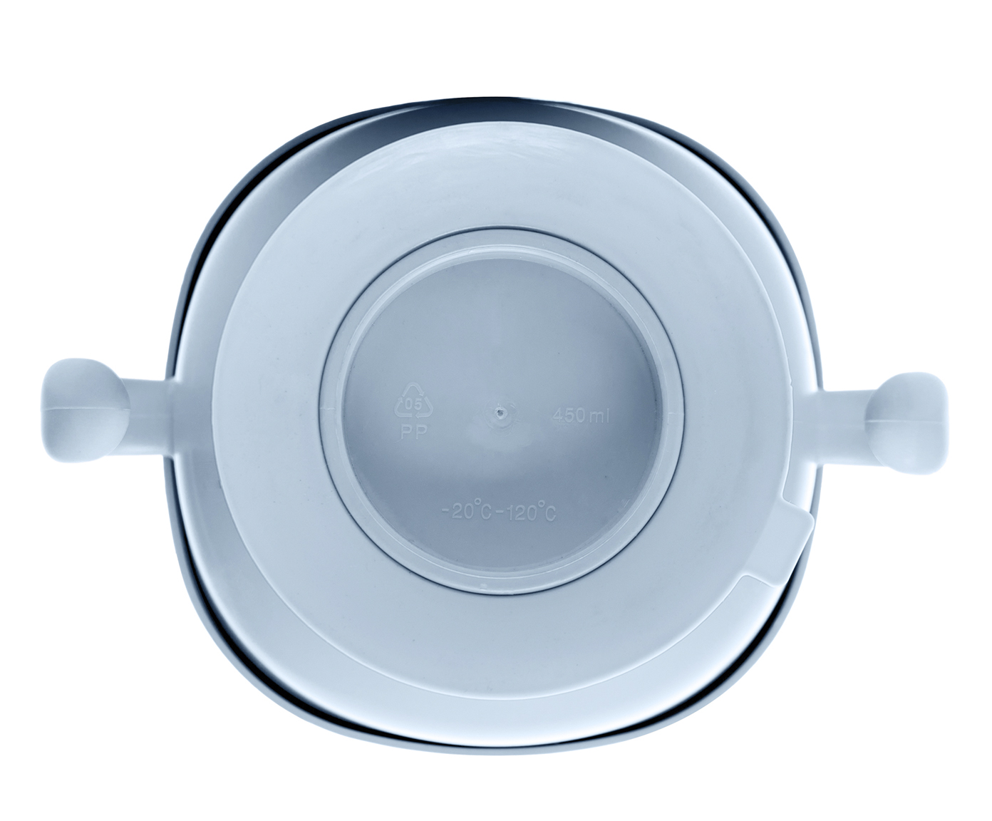 Bowl com Tampa e Ventosa Baby Elefante Azul image number 3