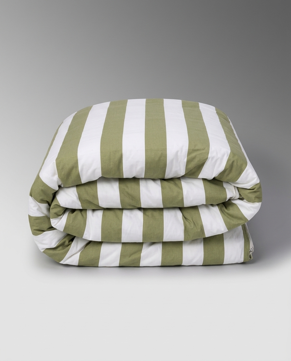 Duvet Listras Bold Verde Oliveira 200 Fios image number 6