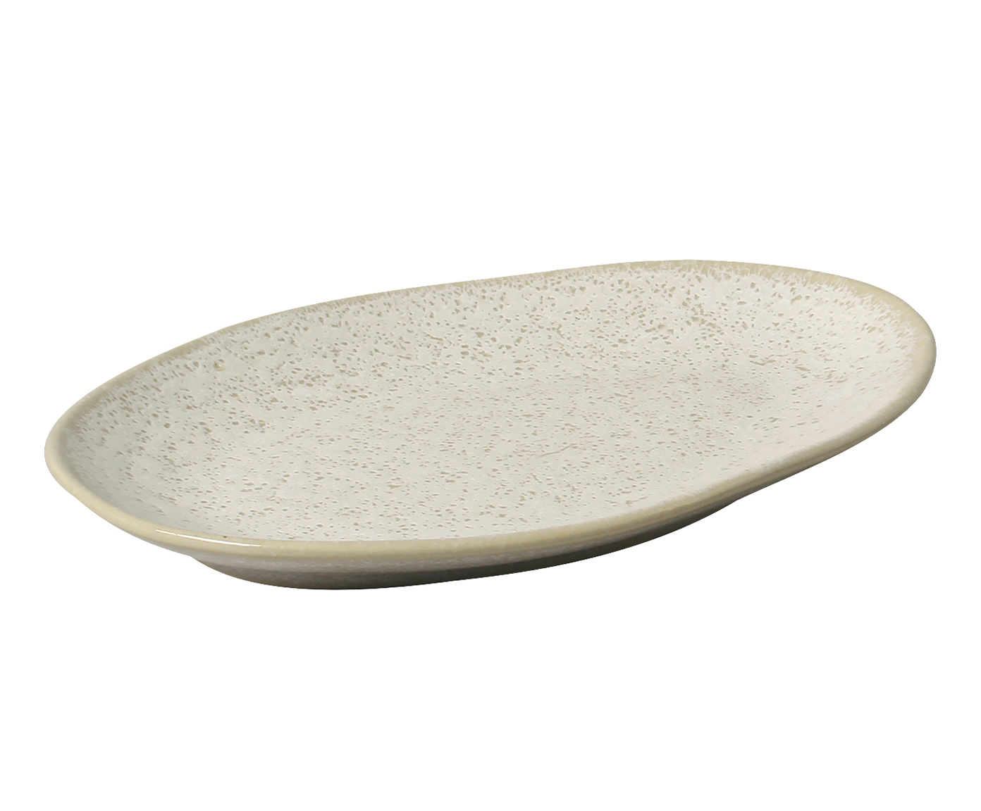 Jogo de Pratos para Sobremesa Oval Org&acirc;nico Vanilla Cru - image 1