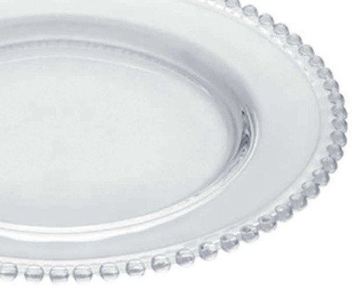Prato Raso em Cristal Pearl - Transparente image number 1