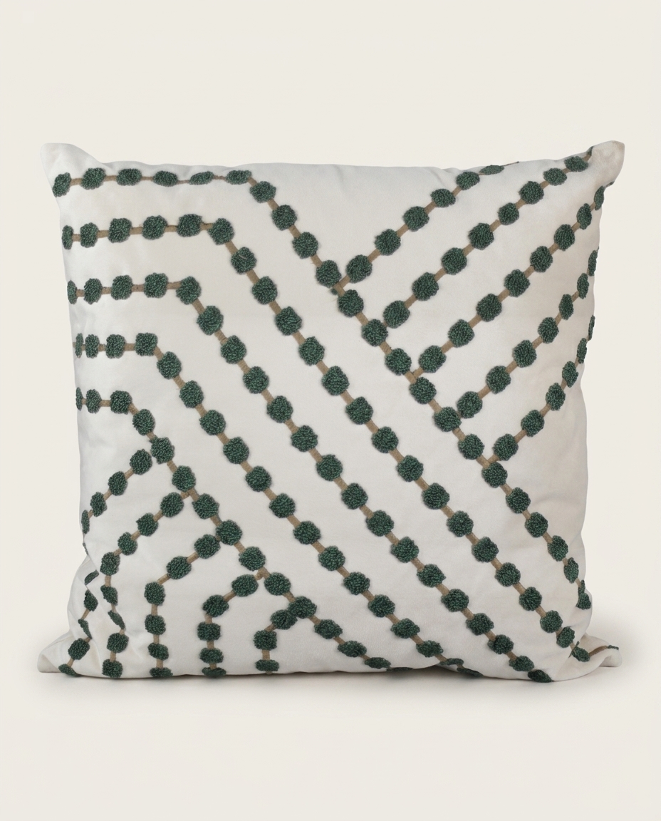 Almofada Aveludada Bloucle Verde ll - image 0