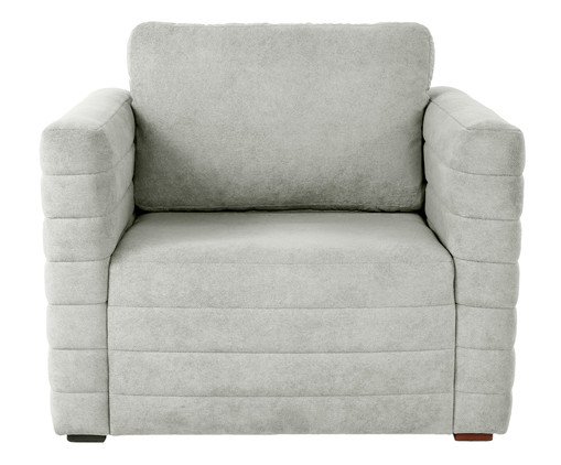 Poltrona com Puff Gom em Boucle aveludado image number 2