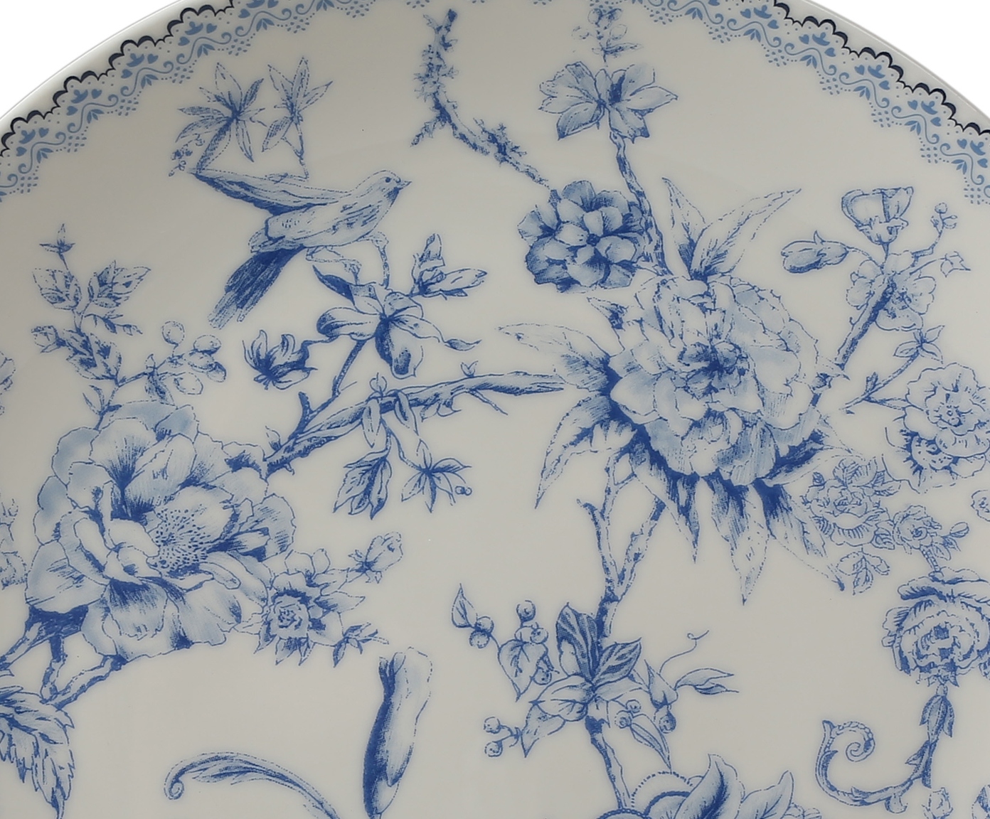 Jogo de pratos Hort&ecirc;nsia para sobremesa em new bone china azul image number 2