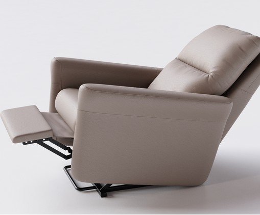 Poltrona Blend com Lift Couro Bege - image 1