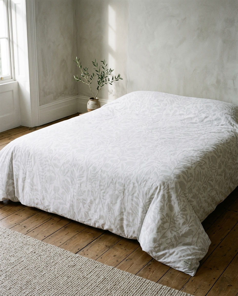 Duvet Floral Artsy Cinza 200 Fios image number 10