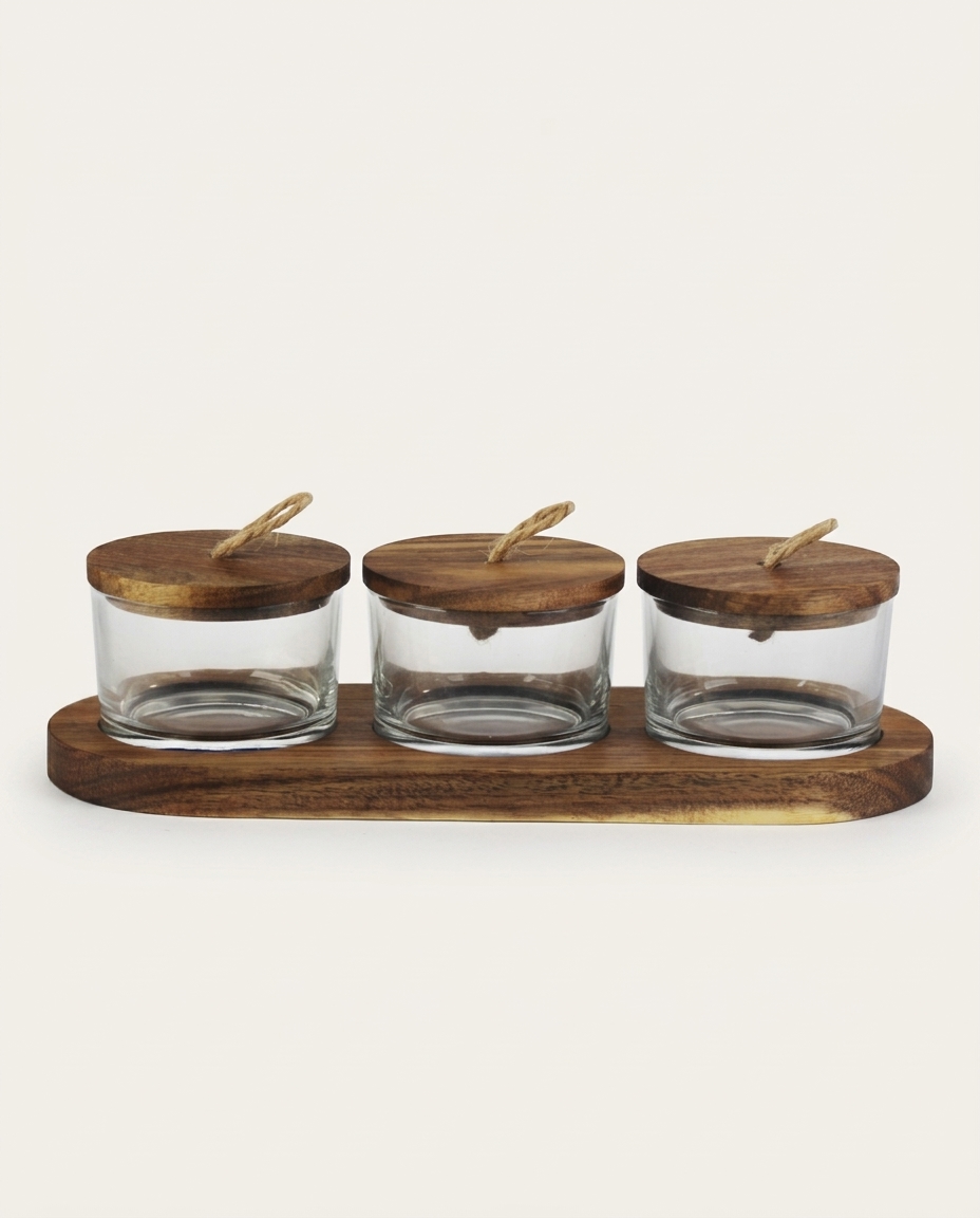 Jogo de Petisqueiras Wooden com Tampa image number 4