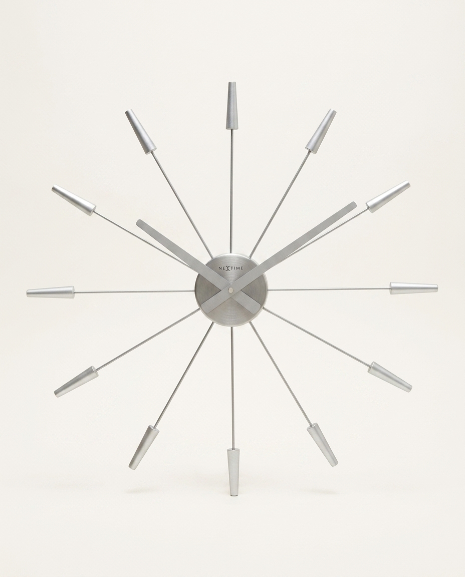 Rel&oacute;gio de Parede Modern Prata image number 3