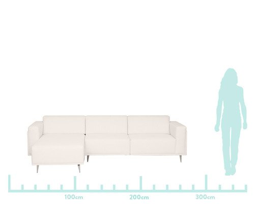 Sof&aacute; Modular com Chaise Ant&ocirc;nio Ch&aacute; Branco image number 9