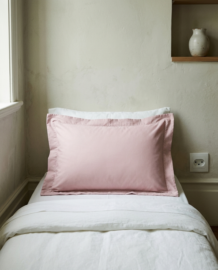 Fronha Finesse Bordado com Abas - Rose - image 1