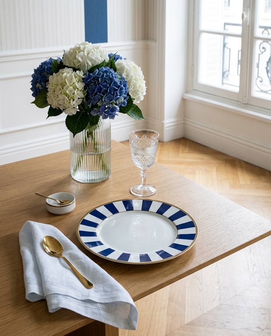 Jogo de Pratos Rasos Stripe Azul image number 3