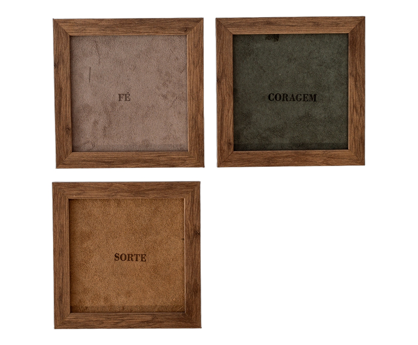 Jogo de Quadros Trio "F&eacute;, Coragem e Sorte" - image 1