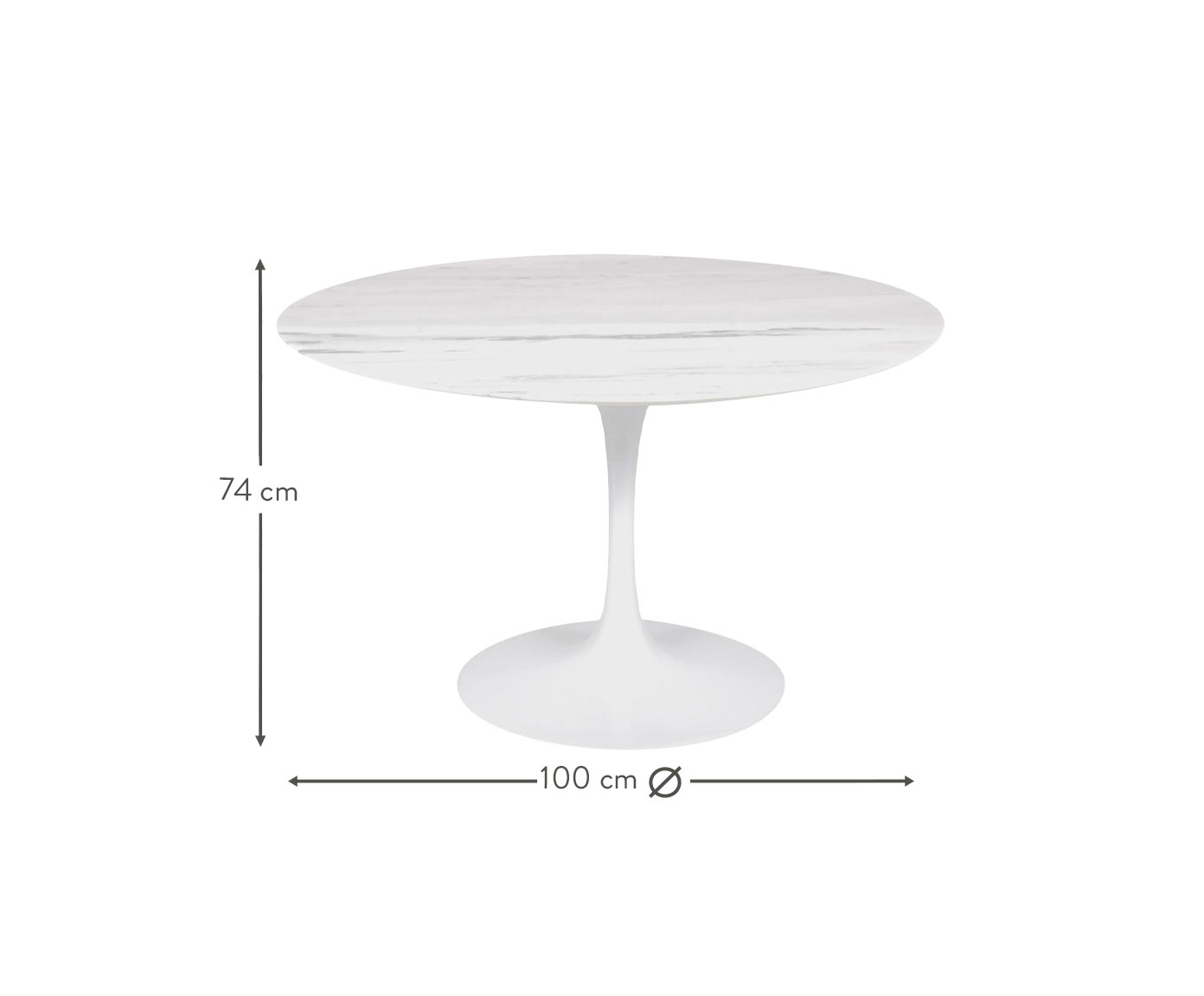 Mesa Saarinen Redonda Espirito Santo Base Branca image number 5