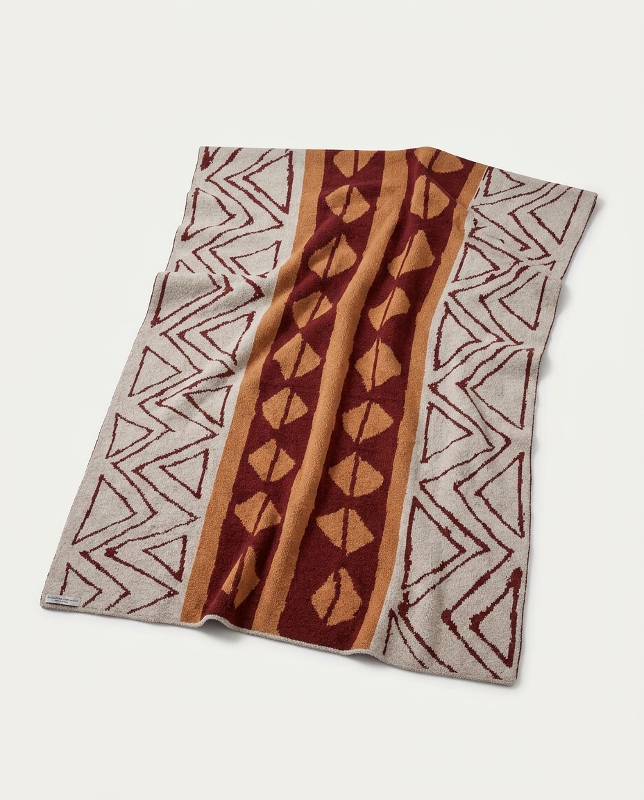 Manta Pele de Serpente Marsala e Papiro - image 1