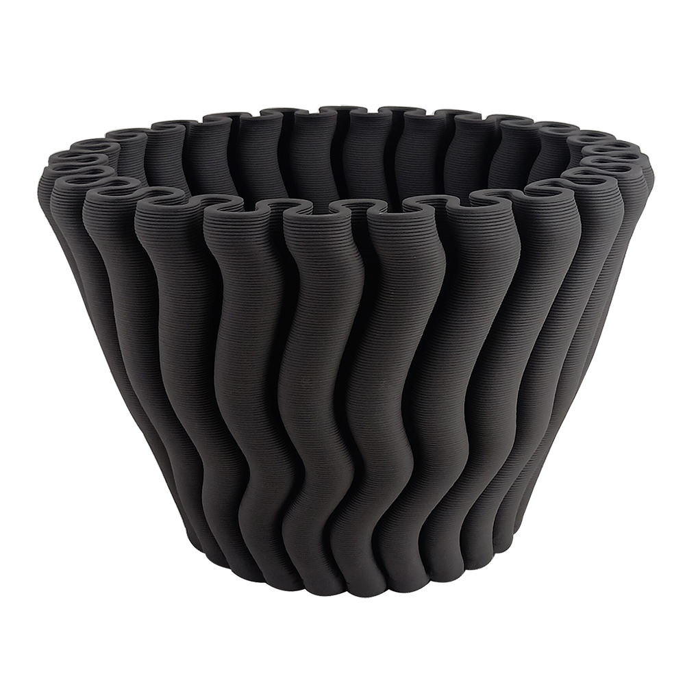 Vaso em Cer&acirc;mica Smol Preto 3D image number 0