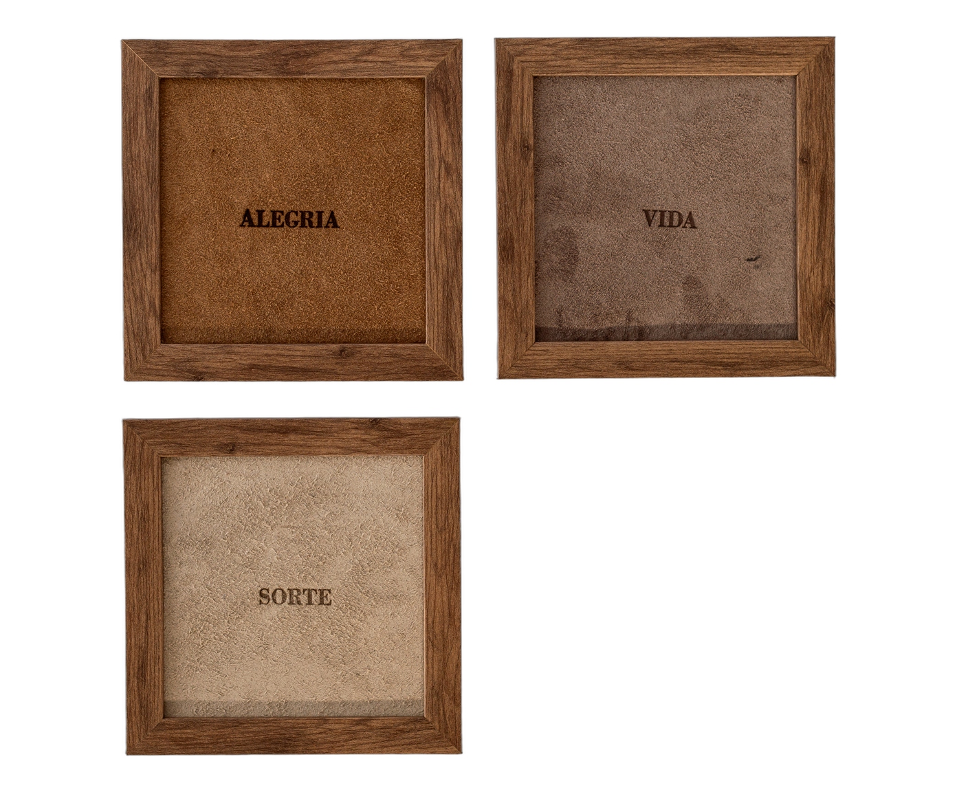 Jogo de Quadros Trio "Alegria, Vida e Sorte" - image 1